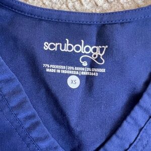 Scrubology Blue Scrub Top XS